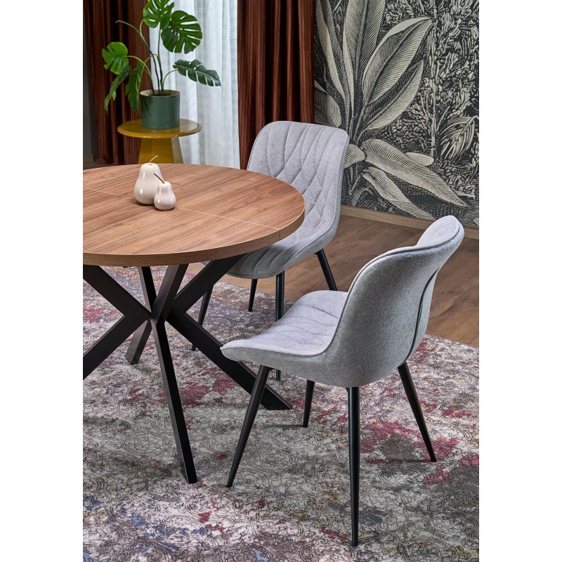 PERONI stół rozkładany orzech - czarny (2p 1szt)