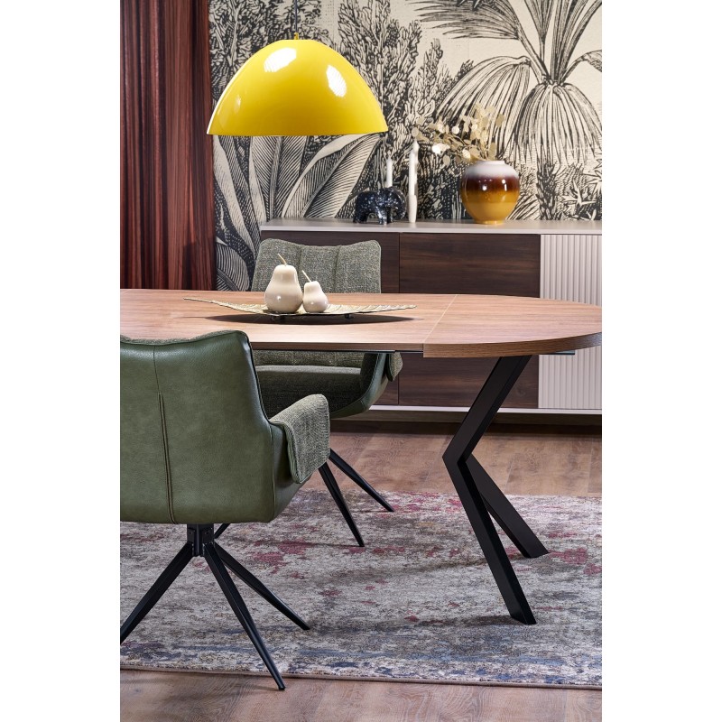 PERONI stół rozkładany orzech - czarny (2p 1szt)