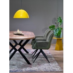 PERONI stół rozkładany orzech - czarny (2p 1szt)