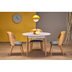 PIVOT stół rozkładany 102-142x102x75 cm, blat - kaszmir, nogi - naturalny (1p 1szt)