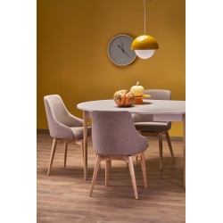 PIVOT stół rozkładany 102-142x102x75 cm, blat - kaszmir, nogi - naturalny (1p 1szt)