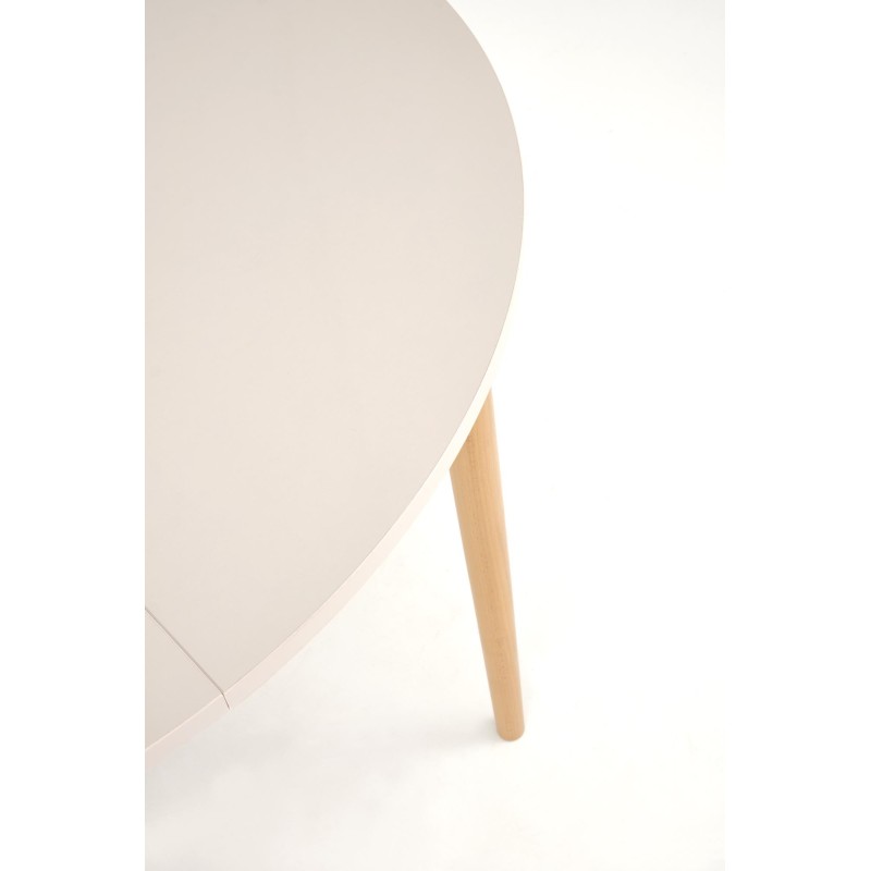 PIVOT stół rozkładany 102-142x102x75 cm, blat - kaszmir, nogi - naturalny (1p 1szt)