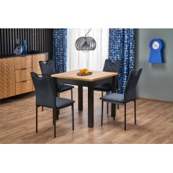 QUBIK stół rozkładany 80-200/80/76 cm dąb artisan/czarny (2p 1szt)