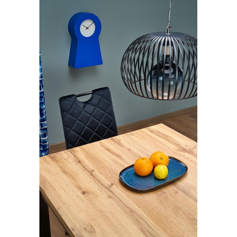 QUBIK stół rozkładany 80-200/80/76 cm dąb artisan/czarny (2p 1szt)