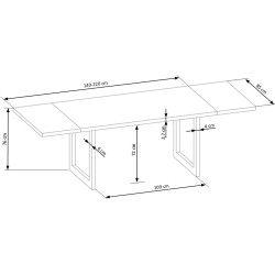 RADUS 140x85 drewno lite - dębowe kolor: dąb naturalny (2p 1szt)