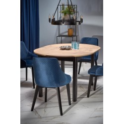 RINGO stół kolor blat dąb artisan, nogi - czarny (102-142x102x76 cm) (2p 1szt)