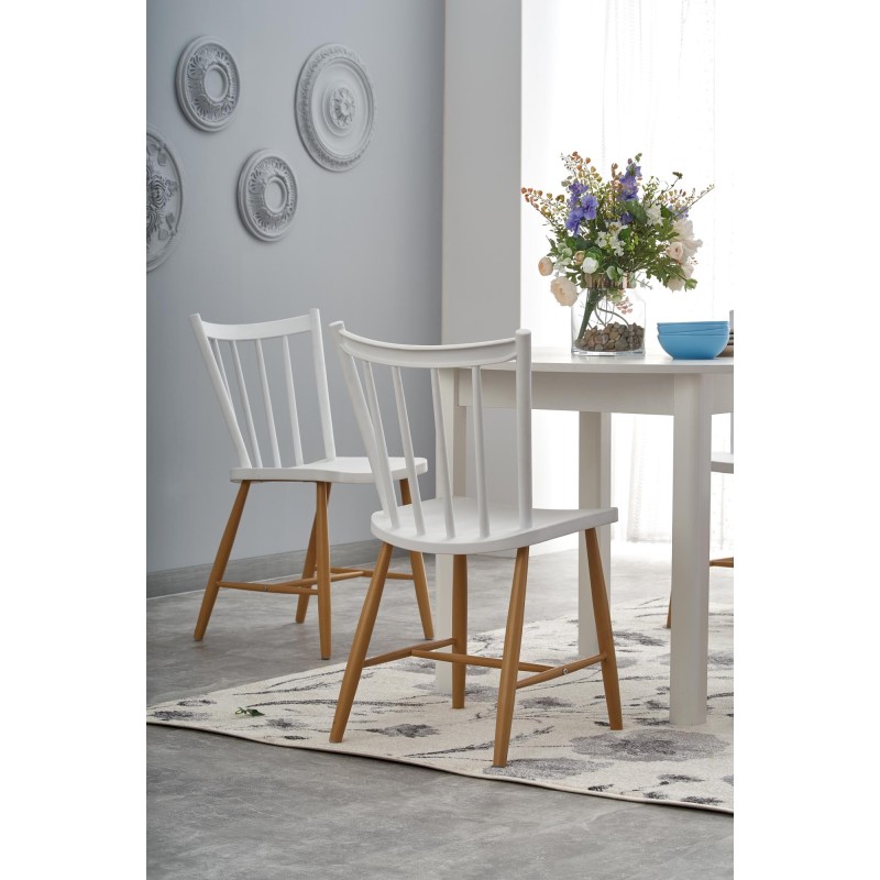 RINGO stół kolor blat - biały, nogi - biały (102-142x102x76 cm) (2p 1szt)