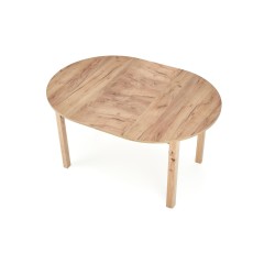 RINGO stół kolor blat dąb craft, nogi - dąb craft (102-142x102x76 cm) (2p 1szt)