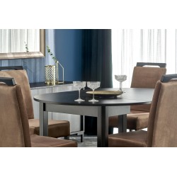 RINGO stół kolor blat czarny, nogi - czarny (102-142x102x76 cm) (2p 1szt)