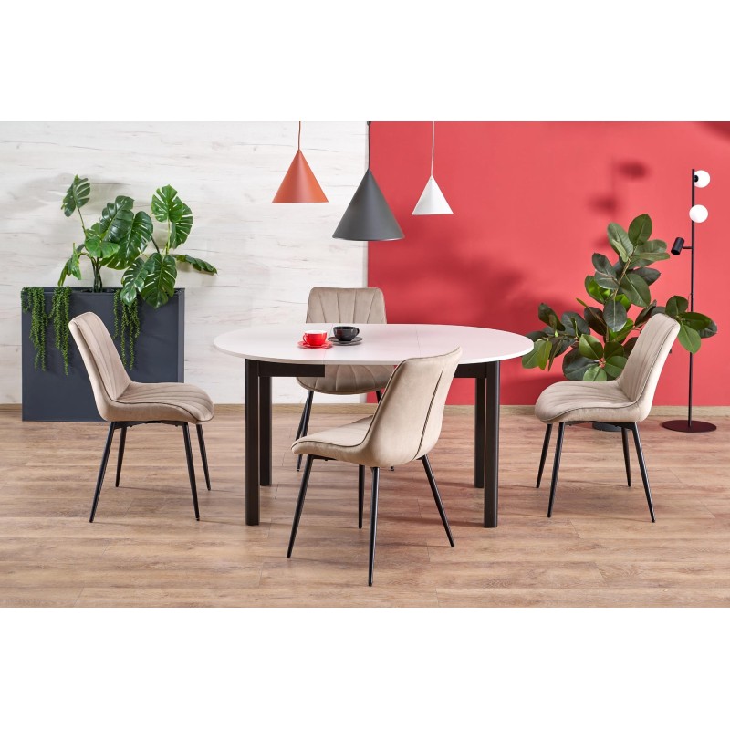 RINGO stół kolor blat kaszmir, nogi - czarny (102-142x102x76 cm) (2p 1szt)