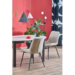 RINGO stół kolor blat kaszmir, nogi - czarny (102-142x102x76 cm) (2p 1szt)