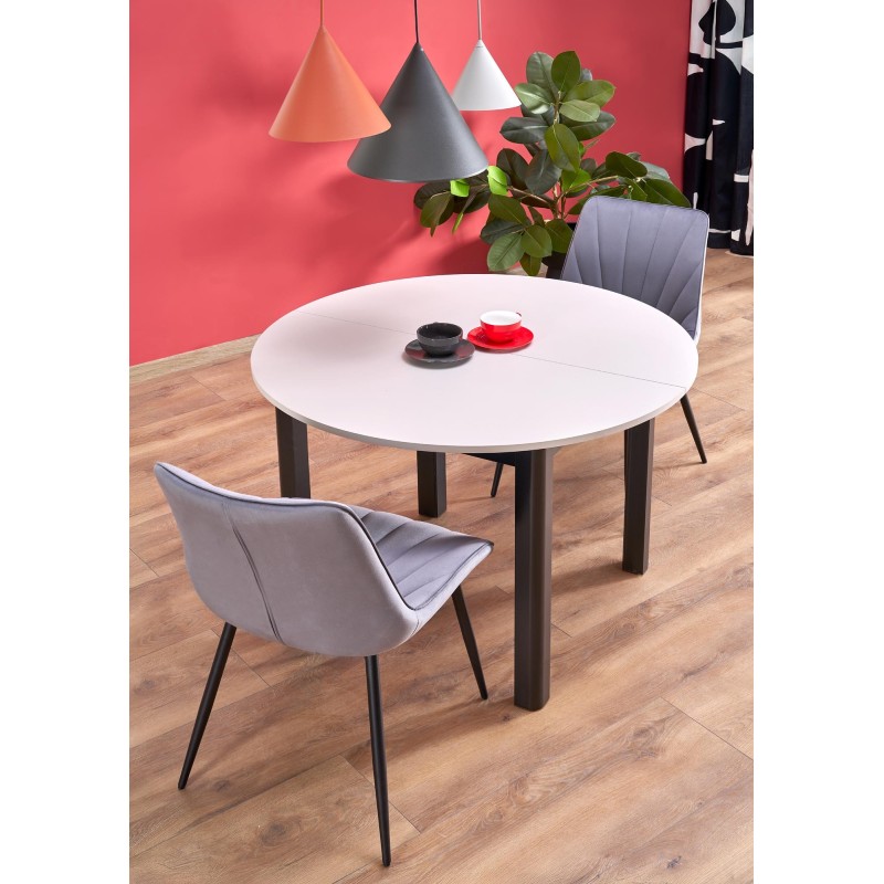 RINGO stół kolor blat kaszmir, nogi - czarny (102-142x102x76 cm) (2p 1szt)