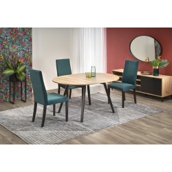 RUBEN stół kolor blat - dąb artisan, nogi - czarny (102-142x102x75 cm) (2p 1szt)