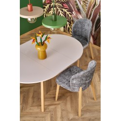 RUBEN stół kolor blat - kaszmir, nogi - naturalny (102-142x102x75 cm) (2p 1szt)