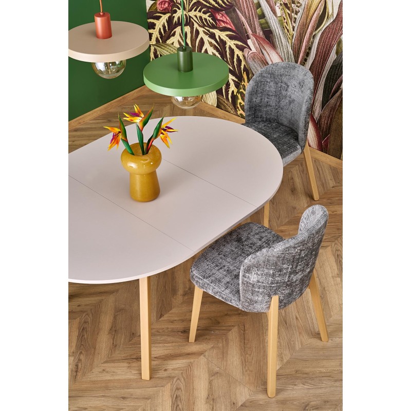 RUBEN stół kolor blat - kaszmir, nogi - naturalny (102-142x102x75 cm) (2p 1szt)