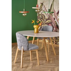 RUBEN stół kolor blat - kaszmir, nogi - naturalny (102-142x102x75 cm) (2p 1szt)