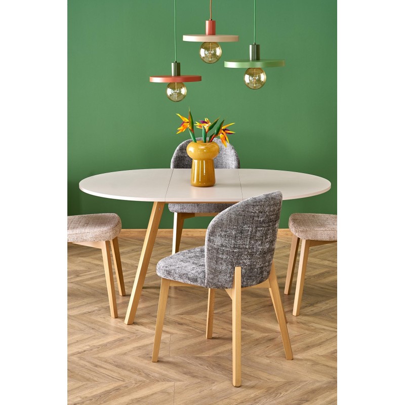 RUBEN stół kolor blat - kaszmir, nogi - naturalny (102-142x102x75 cm) (2p 1szt)