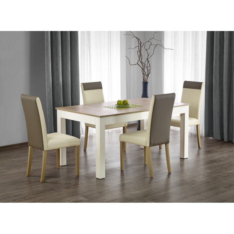 SEWERYN 160/300 cm stół kolor dąb sonoma / biały (160-300x90x76 cm) (3p 1szt)
