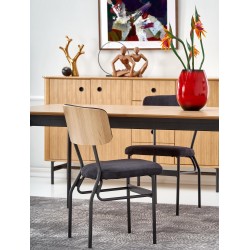 SMART stół dąb naturalny/czarny (1p 1szt)