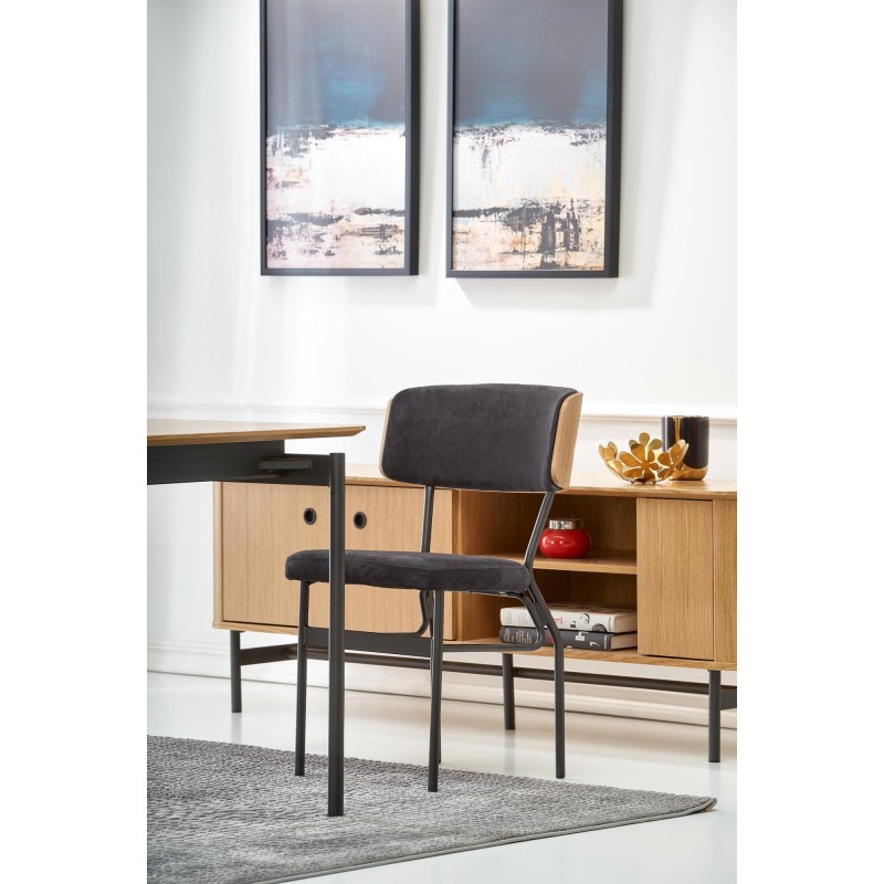 SMART stół dąb naturalny/czarny (1p 1szt)