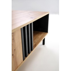 SONIA ława dąb artisan/czarny (1p 1szt)