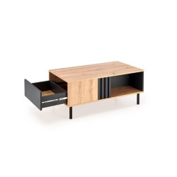 SONIA ława dąb artisan/czarny (1p 1szt)