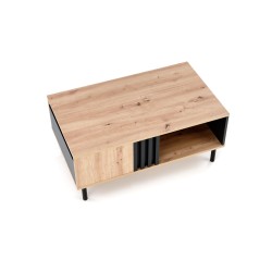 SONIA ława dąb artisan/czarny (1p 1szt)