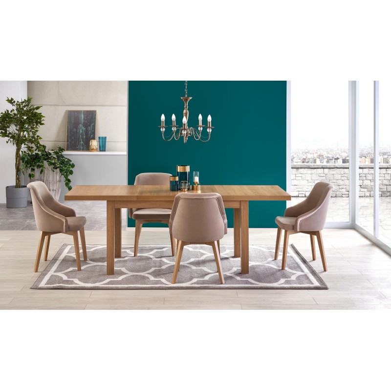 TIAGO 2 stół rozkładany 140-220/80 blat: dąb craft, nogi: dąb craft (3p 1szt)