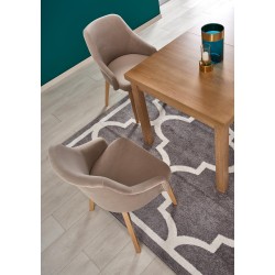 TIAGO 2 stół rozkładany 140-220/80 blat: dąb craft, nogi: dąb craft (3p 1szt)