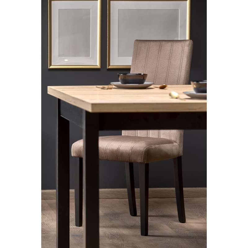 TIAGO KWADRAT stół rozkładany 90-125/90 blat: dąb craft, nogi: czarny (2p 1szt)