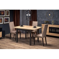 TIAGO KWADRAT stół rozkładany 90-125/90 blat: dąb craft, nogi: czarny (2p 1szt)