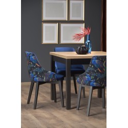 TIAGO KWADRAT stół rozkładany 90-125/90 blat: dąb craft, nogi: czarny (2p 1szt)