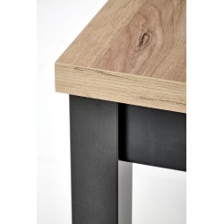TIAGO KWADRAT stół rozkładany 90-125/90 blat: dąb craft, nogi: czarny (2p 1szt)