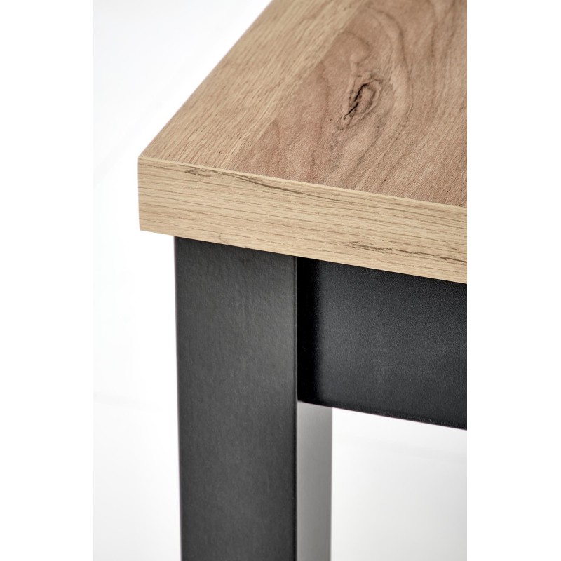 TIAGO KWADRAT stół rozkładany 90-125/90 blat: dąb craft, nogi: czarny (2p 1szt)