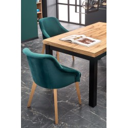 TIAGO stół rozkładany 140-220/80 blat: dąb craft, nogi: czarny (3p 1szt)