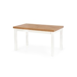 TIAGO stół rozkładany 140-220/80 blat: dąb lancelot, nogi: biały (3p 1szt)