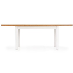 TIAGO stół rozkładany 140-220/80 blat: dąb lancelot, nogi: biały (3p 1szt)