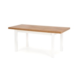 TIAGO stół rozkładany 140-220/80 blat: dąb lancelot, nogi: biały (3p 1szt)