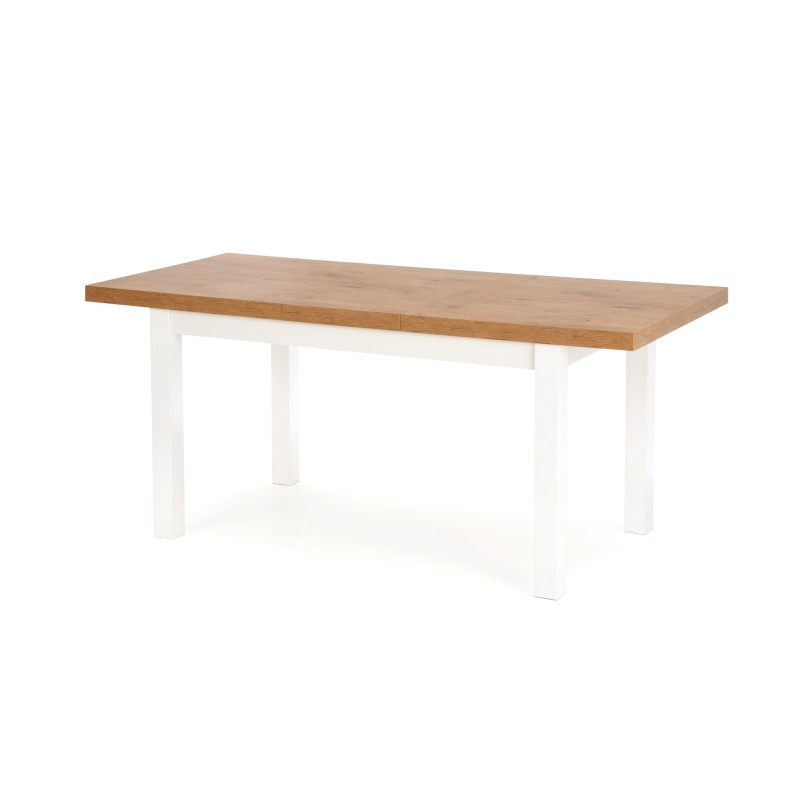 TIAGO stół rozkładany 140-220/80 blat: dąb lancelot, nogi: biały (3p 1szt)