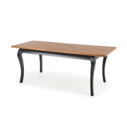 WINDSOR stół rozkładany 160-240x90x76 cm kolor ciemny dąb/czarny (2p 1szt)