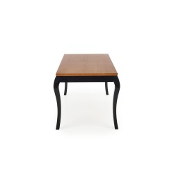 WINDSOR stół rozkładany 160-240x90x76 cm kolor ciemny dąb/czarny (2p 1szt)