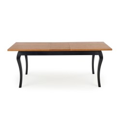 WINDSOR stół rozkładany 160-240x90x76 cm kolor ciemny dąb/czarny (2p 1szt)