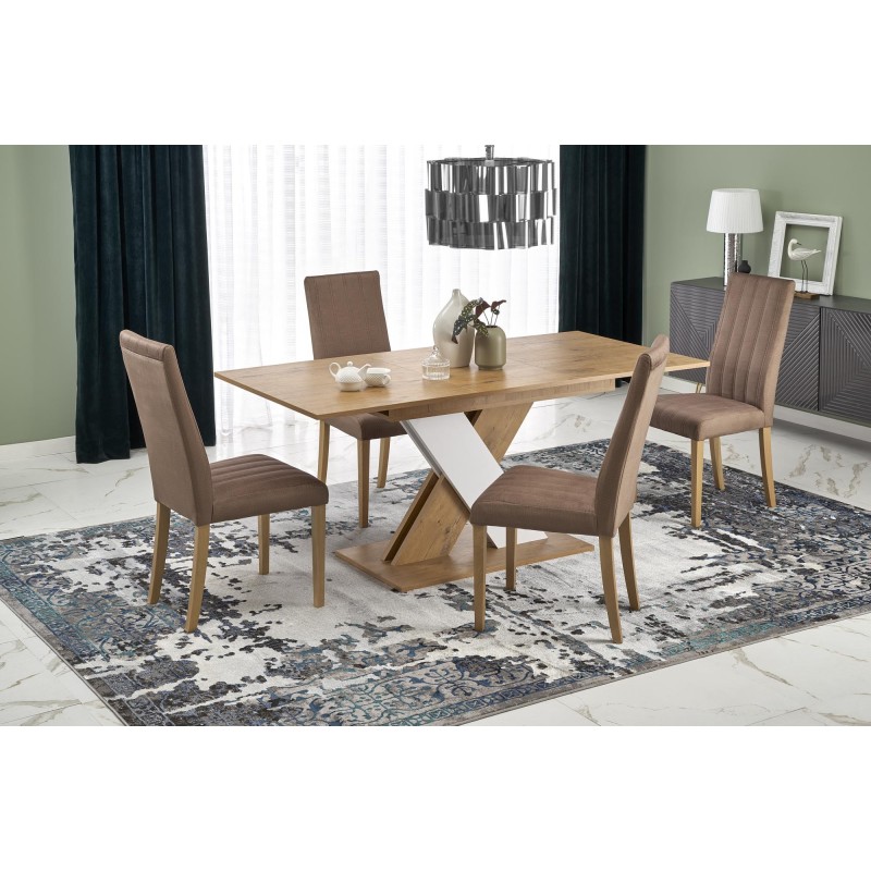 XARELTO stół rozkładany dąb lancelot - biały (2p 1szt)