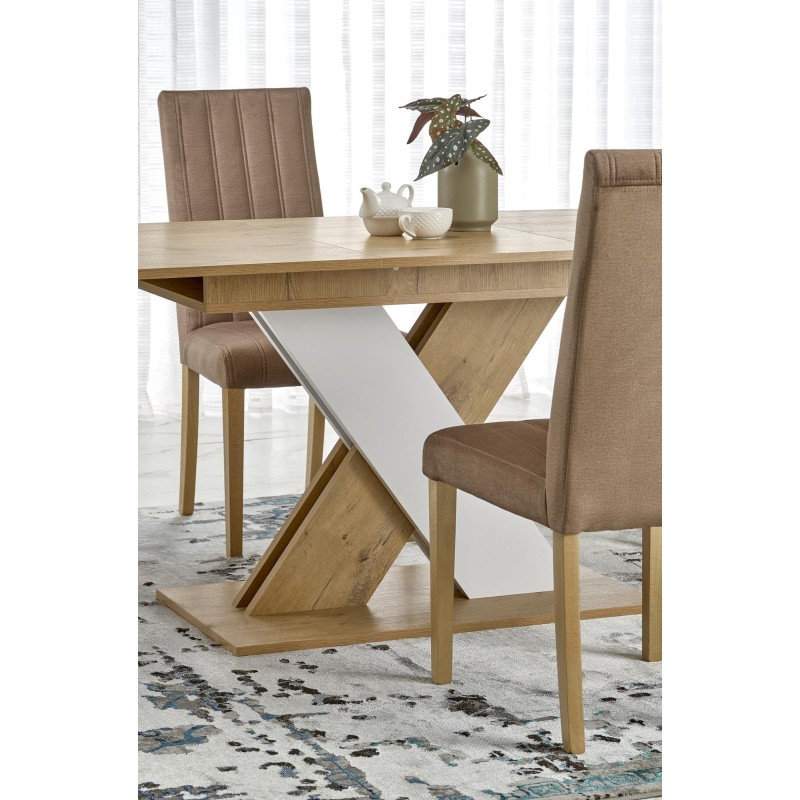 XARELTO stół rozkładany dąb lancelot - biały (2p 1szt)