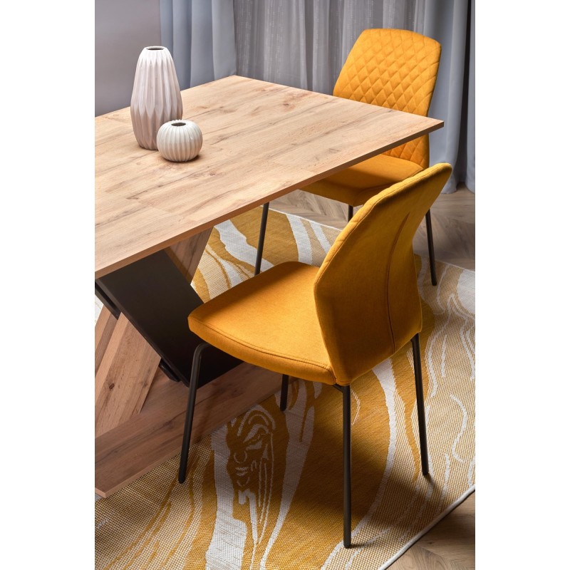 XARELTO stół rozkładany dąb wotan - czarny (2p 1szt)