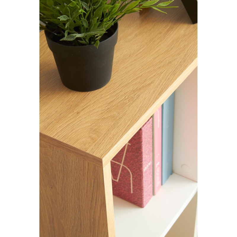 GROSSO biurko dąb złoty / biały (1p 1szt)