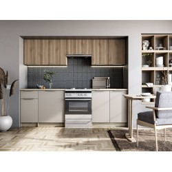 TATIANA 240 kuchnia zestaw korpus: dąb sonoma, front: orzech/kaszmir (10p 1szt)