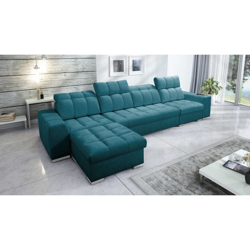 Prisma XII Corner Sofa with Sleeping Function | Luxury Furniture with USB Port | Velvet | Pet Friendly, Terra 75 Prisma XII Corner Sofa with Sleeping Function | Luxury Furniture with USB Port | Velvet | Pet Friendly, Terra 75