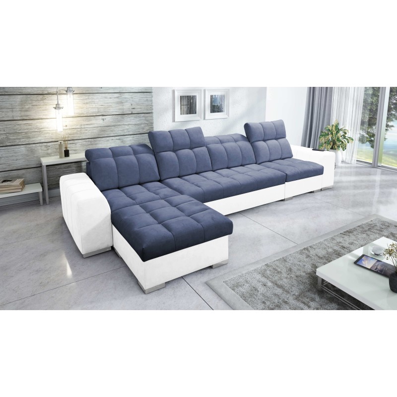 Prisma XII Corner Sofa with Sleeping Function | Luxury Furniture with USB Port | Velvet | Pet Friendly, Terra 76 + Eco-leather Prisma XII Corner Sofa with Sleeping Function | Luxury Furniture with USB Port | Velvet | Pet Friendly, Terra 76 + Eco-leather
