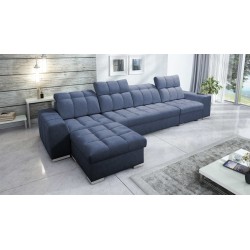 Prisma XII Corner Sofa with Sleeping Function | Luxury Furniture with USB Port | Velvet | Pet Friendly, Terra 76